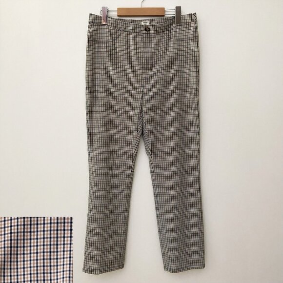 NWOT Sunday Best Freshman Check Slim Leg Pants - Size 4 - Picture 1 of 13